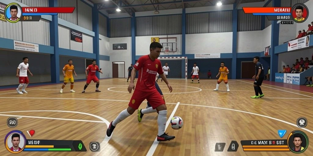Tangkapan layar menunjukkan interaksi multi-pemain yang seru.