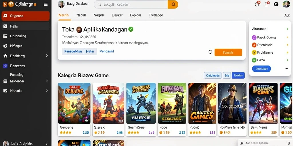 Screenshot ini menunjukkan karakter yang dapat dimainkan di EMON77.
