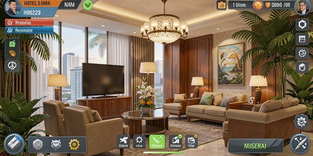Screenshot menampilkan grafis berkualitas tinggi dari berbagai tema.